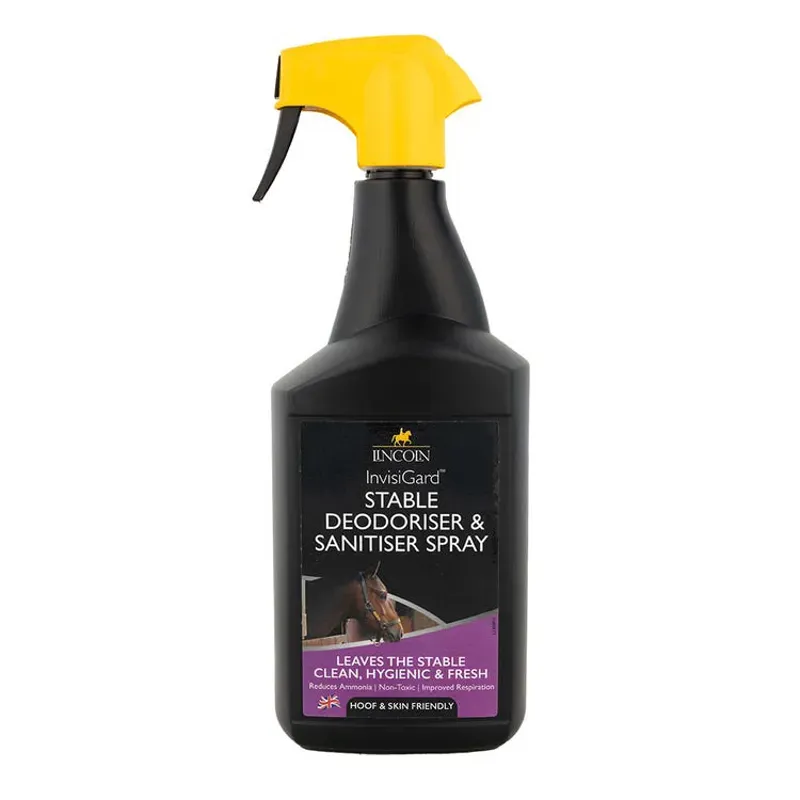 Lincoln 1 litre InvisiGard Stable Deodoriser Spray in Black