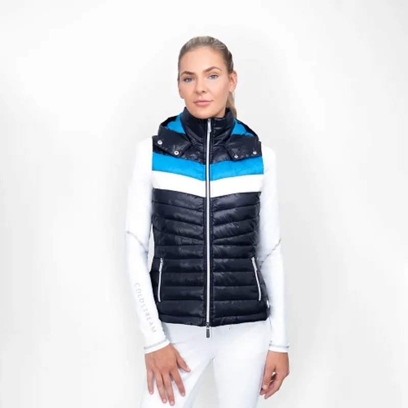 Coldstream Southdean Quilted Gilet - - Navy/White/Blue-1