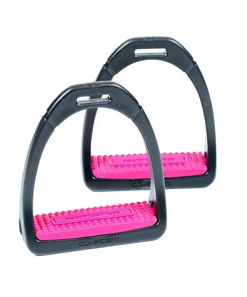Compositi Premium Profile Stirrups in Raspberry
