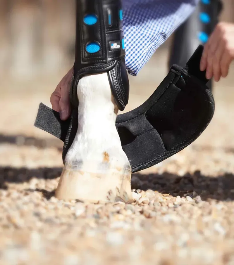 Premier Equine Ballistic No-Turn Over Reach Boots in Black-3