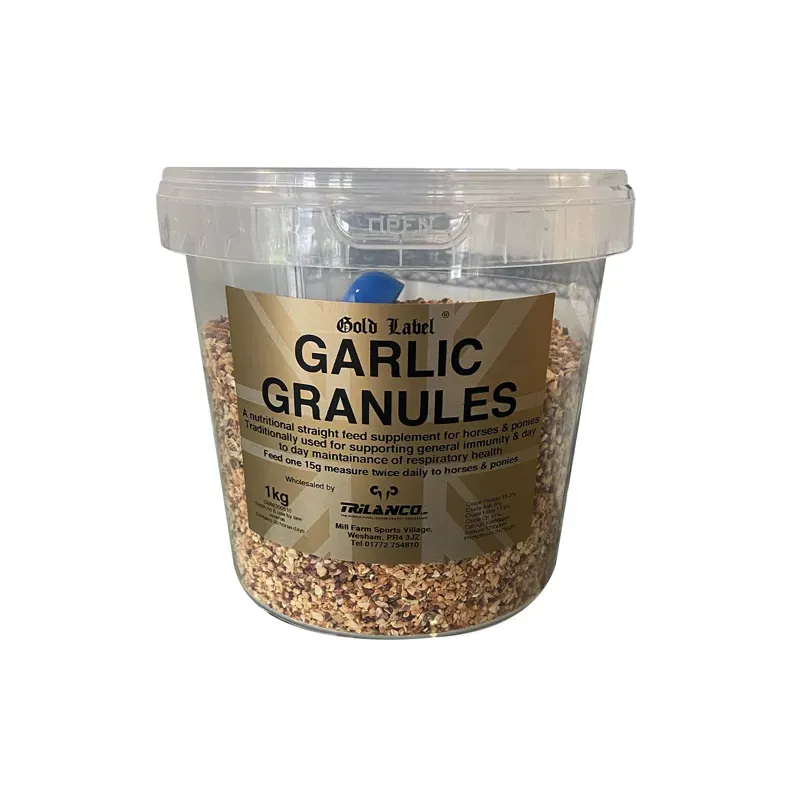 Gold Label 1kg Garlic Granules Supplement in Gold