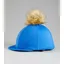 Premier Equine Jersey Hat Silk With Faux Fur Pom Pom in Royal Blue