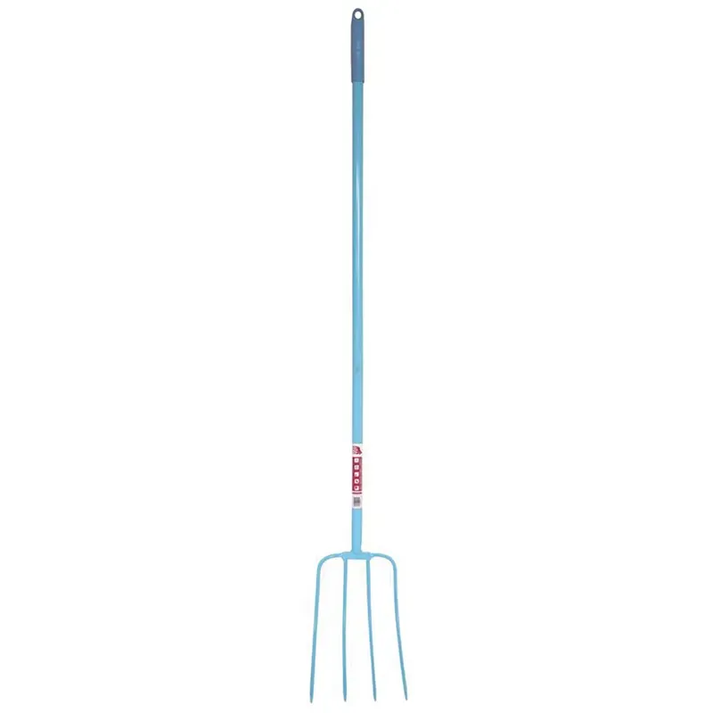 Faulks and Cox Red Gorilla 4 Prong Long Shaft Tubular Manure Fork