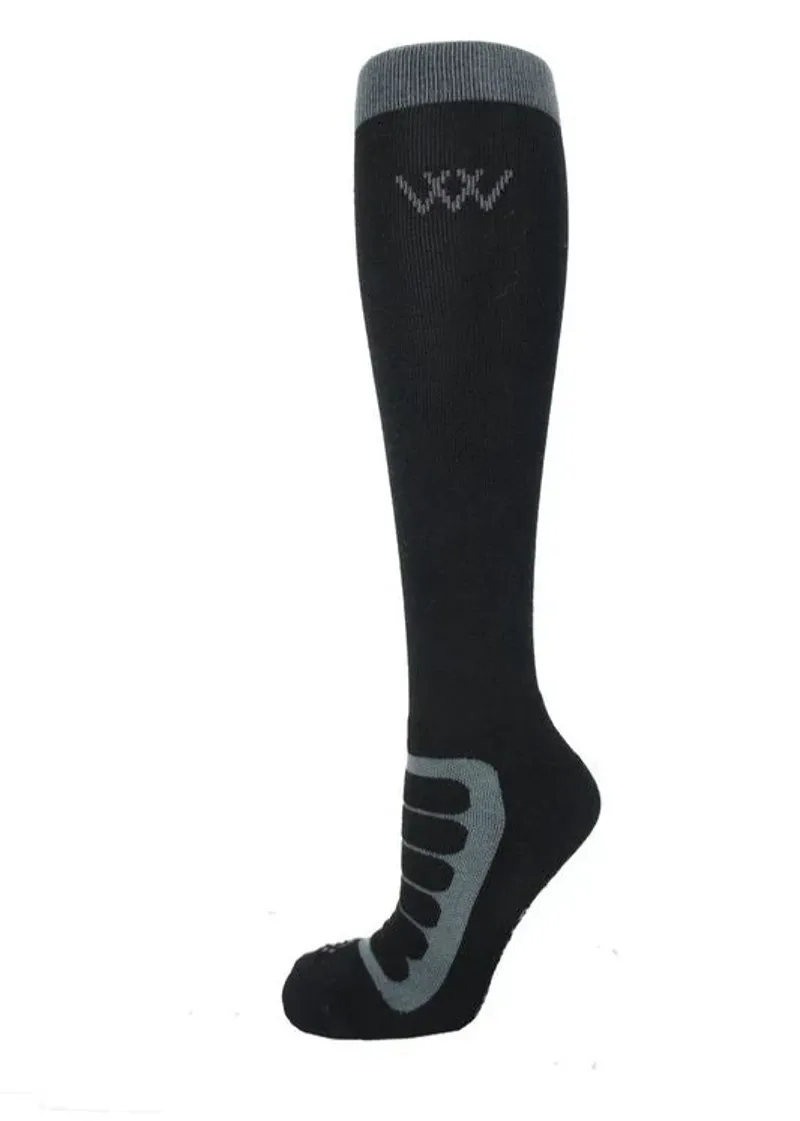 Woofwear Long Bamboo Tech Riding Sock Black-1