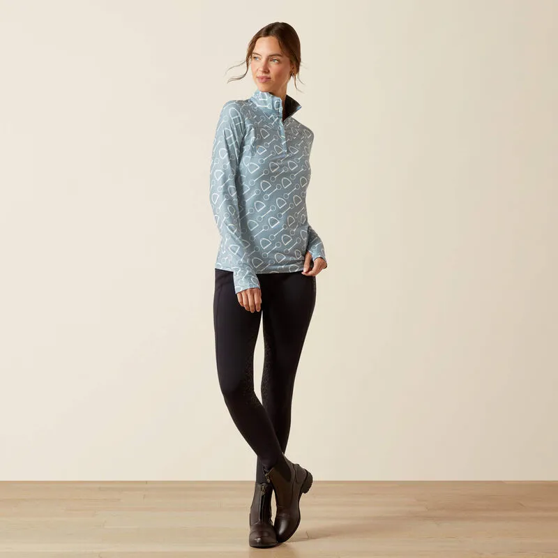 Ariat Lowell 3.0 1/4 Zip Baselayer Hardware Print-2