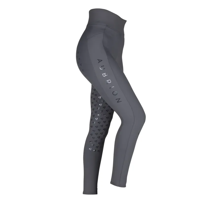 Aubrion Eltar Riding Tights - Young Rider GREY-2