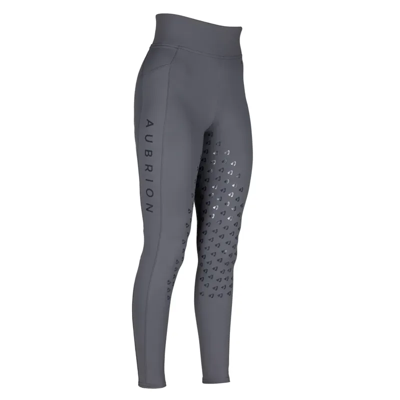 Aubrion Eltar Riding Tights - Young Rider GREY