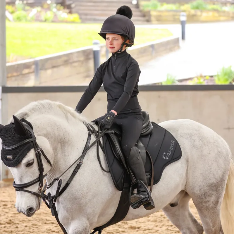 Aubrion Eltar Riding Tights - Young Rider BLACK-2