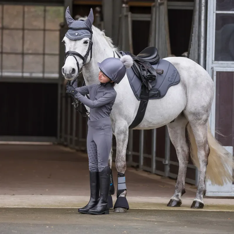 Aubrion Eltar Riding Tights - Young Rider GREY-3