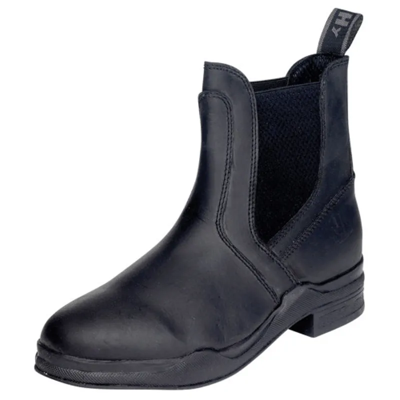 Hy Equestrian Wax Leather Jodhpur Boot - - Black childs