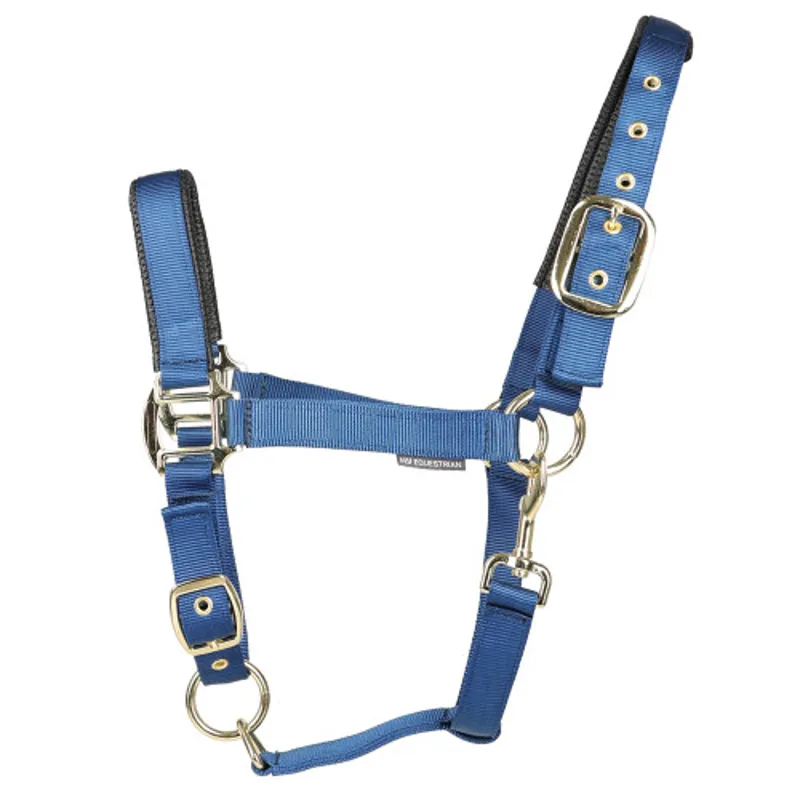 Hy Equestrian Grand Prix Head Collar - - Navy