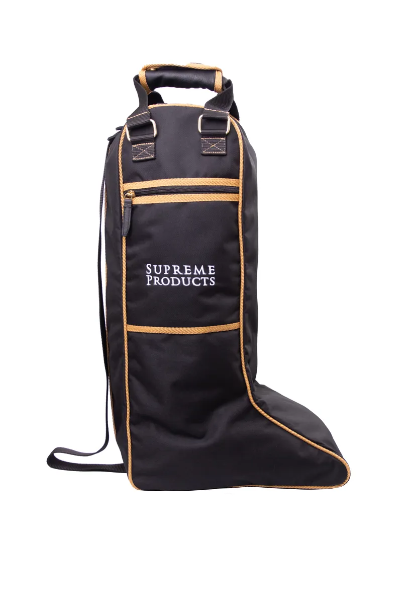 Supreme Products Pro Groom Riding Boot Bag - - Black/Gold one size