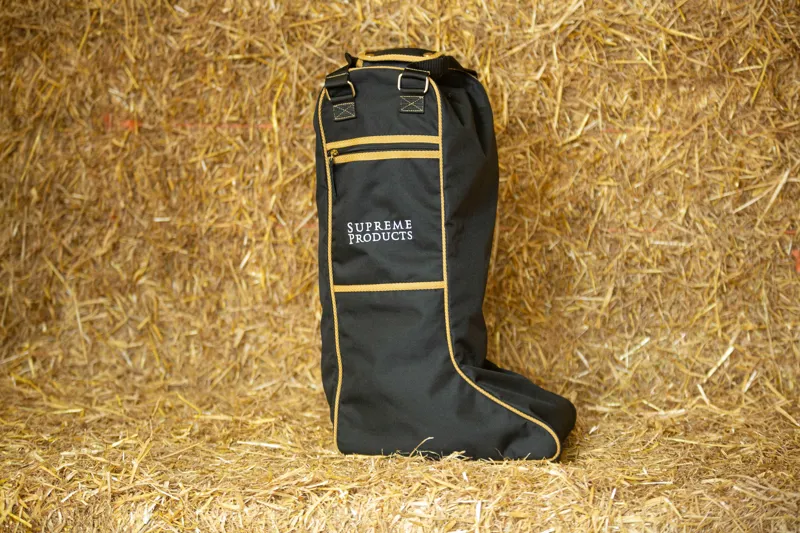 Supreme Products Pro Groom Riding Boot Bag - - Black/Gold one size-1