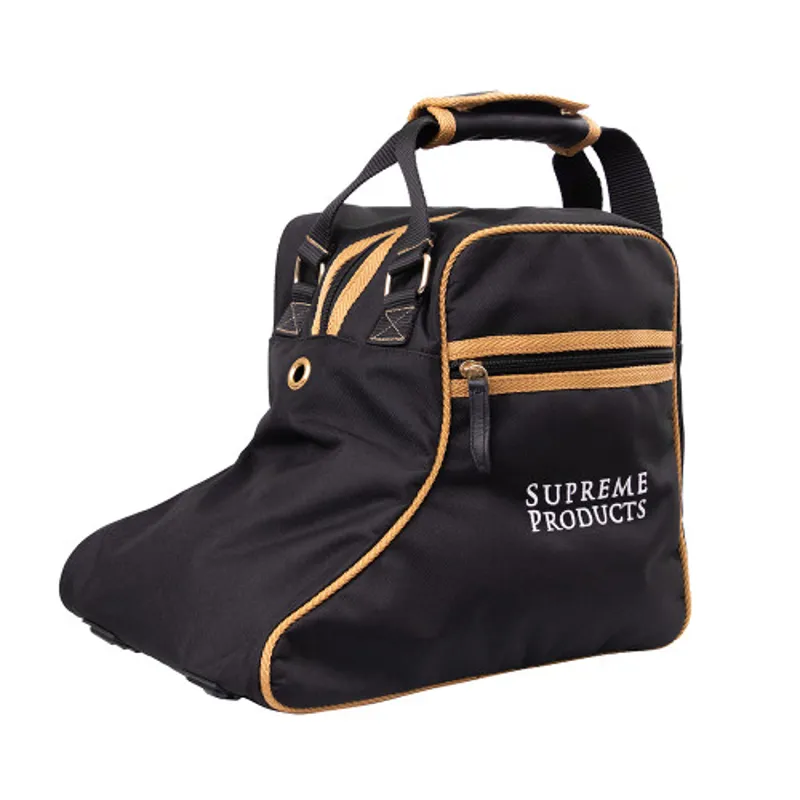 Supreme Products Pro Groom Jodhpur Boot Bag - - Black/Gold one size-1