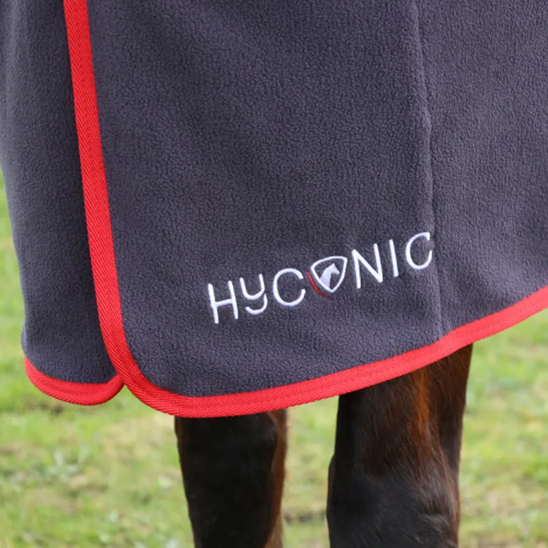 HyCONIC Fleece Rug - - Charcoal/Red-1