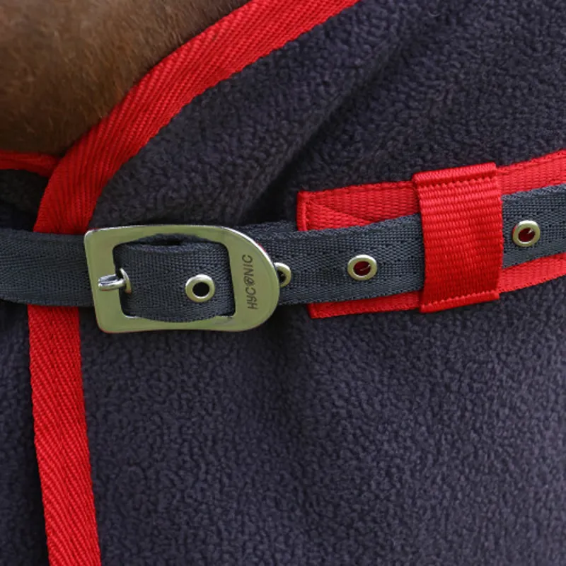 HyCONIC Fleece Rug - - Charcoal/Red-2