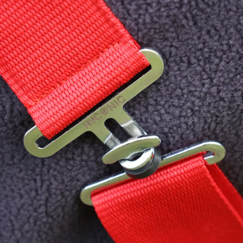 HyCONIC Fleece Rug - - Charcoal/Red-3