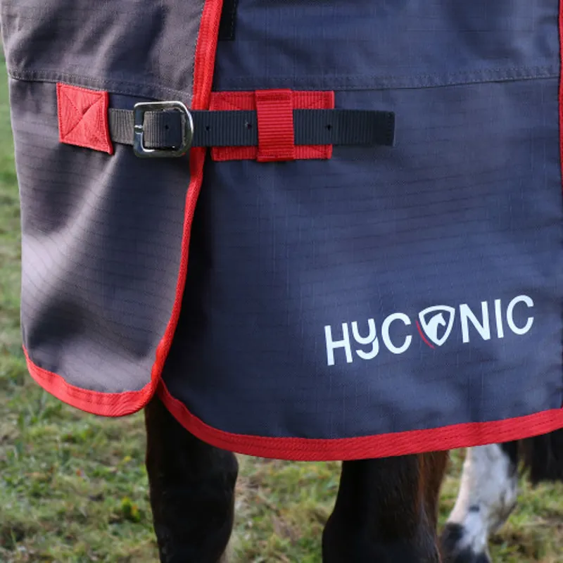 HyCONIC 0g Turnout Rug - - Charcoal/Red-2