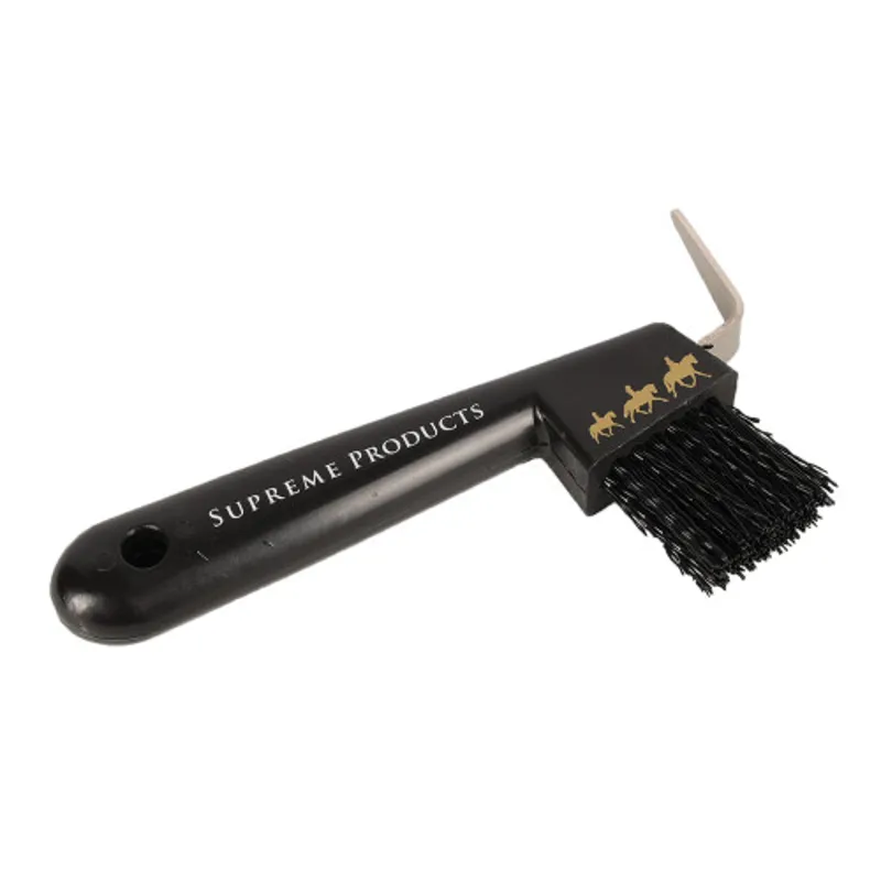 Supreme Products Pampered Pony Hoof Pick - Black/ Gold Black/Gold