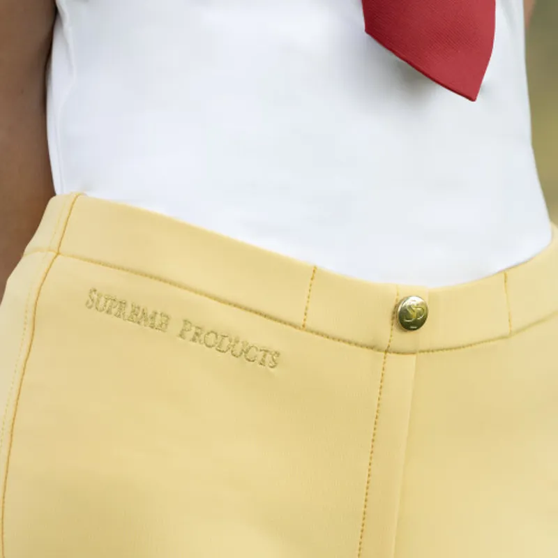 Supreme Products Champion Junior Show Rider Jodhpurs - - Canary Yellow-1