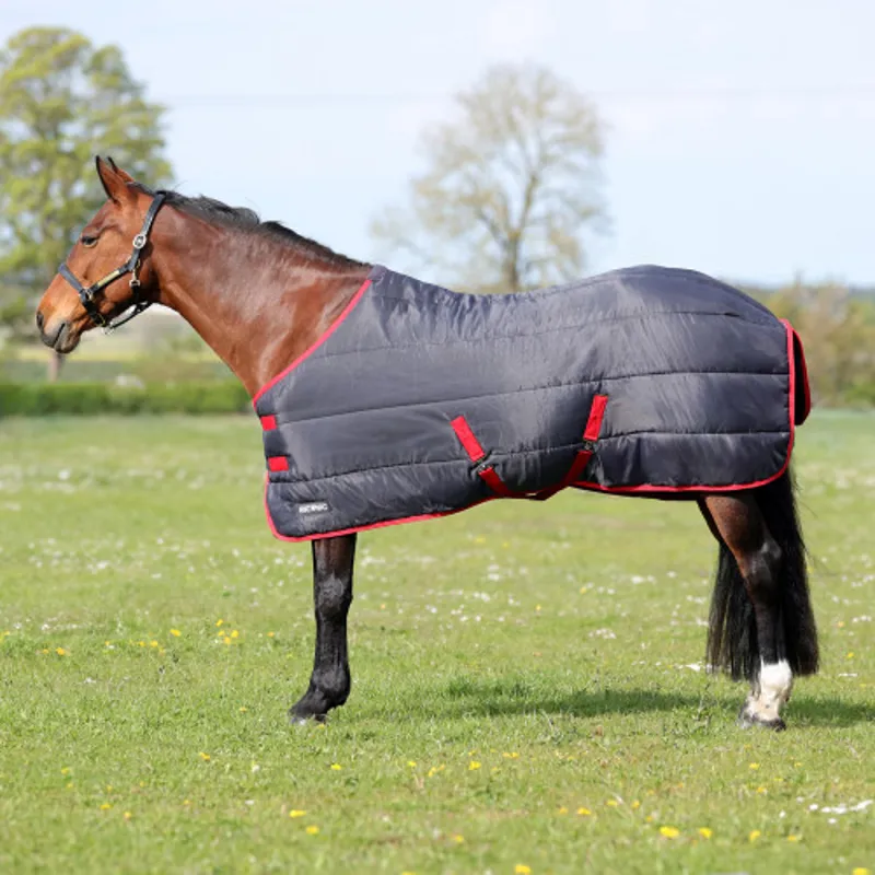 HyCONIC 100g Stable Rug - - Charcoal/Red