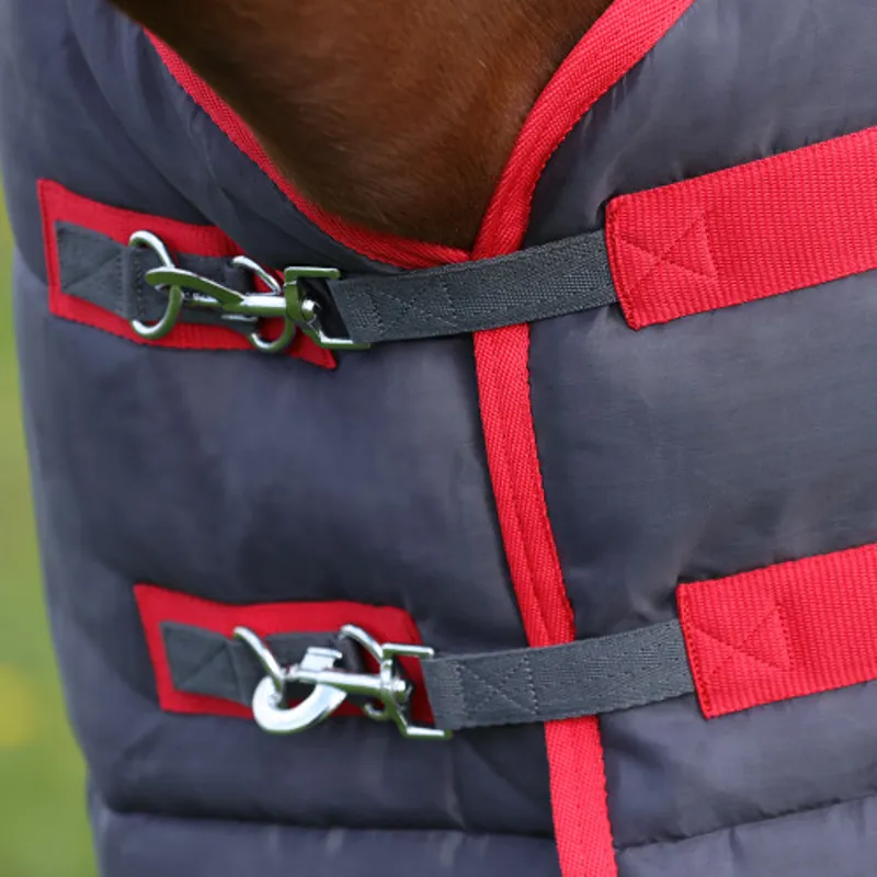 HyCONIC 100g Stable Rug - - Charcoal/Red-3