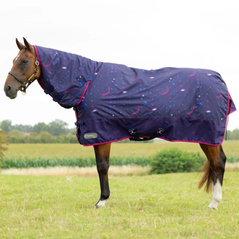 StormX Original Out Of This World 200 Combi Turnout Rug - - Navy/Magenta