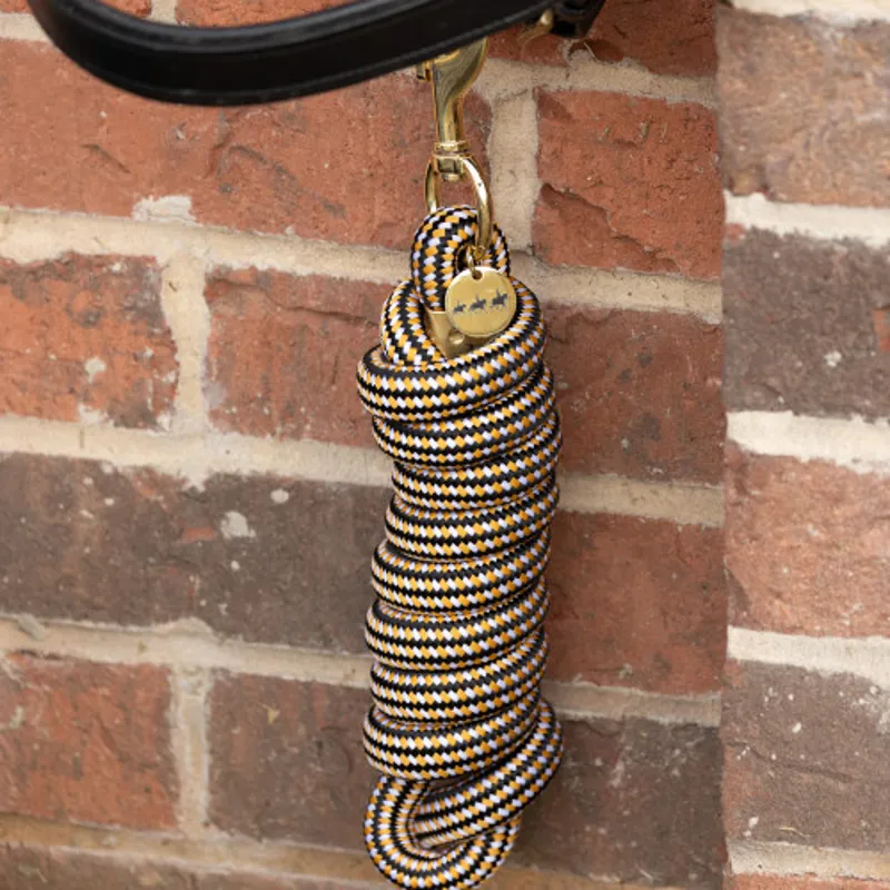 Supreme Products Royal Occasion Lead Rope - - Black/White/Gold 2m