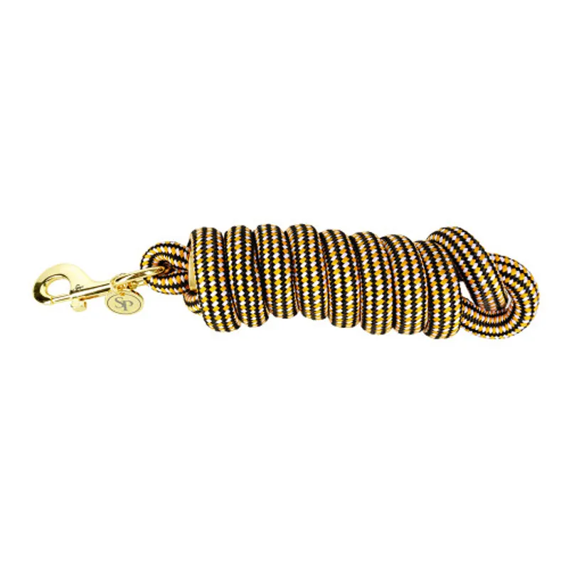 Supreme Products Royal Occasion Lead Rope - - Black/White/Gold 2m-1
