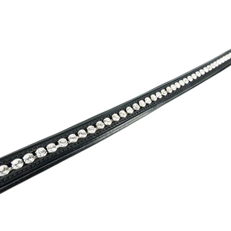 ProPresicce Signature Classic Diamante Browband By Hy Equestrian - With Silver Diamantes - Black