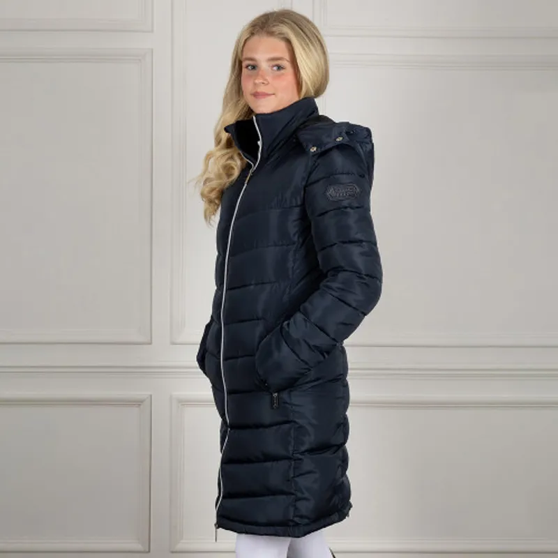 Coldstream Melrose Long Quilted Coat - - Navy