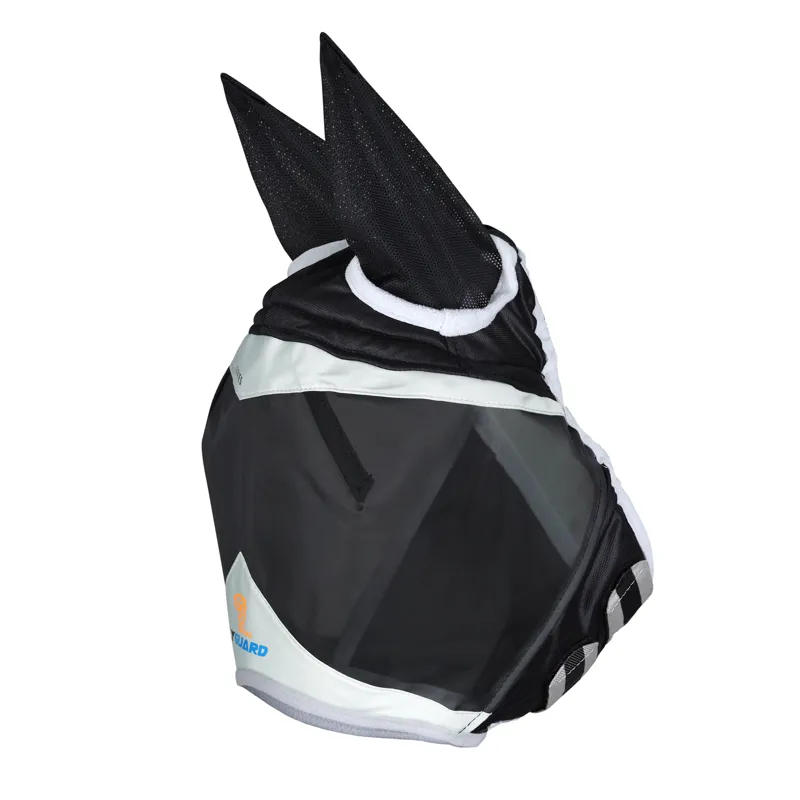FlyGuard Pro Fine Mesh Fly Mask With Ears BLACK