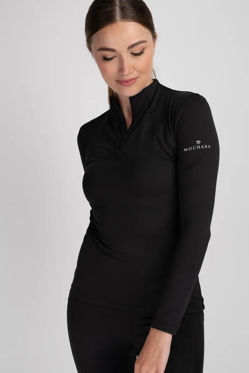 Mochara Technical Base Layer in Black Recycled-1