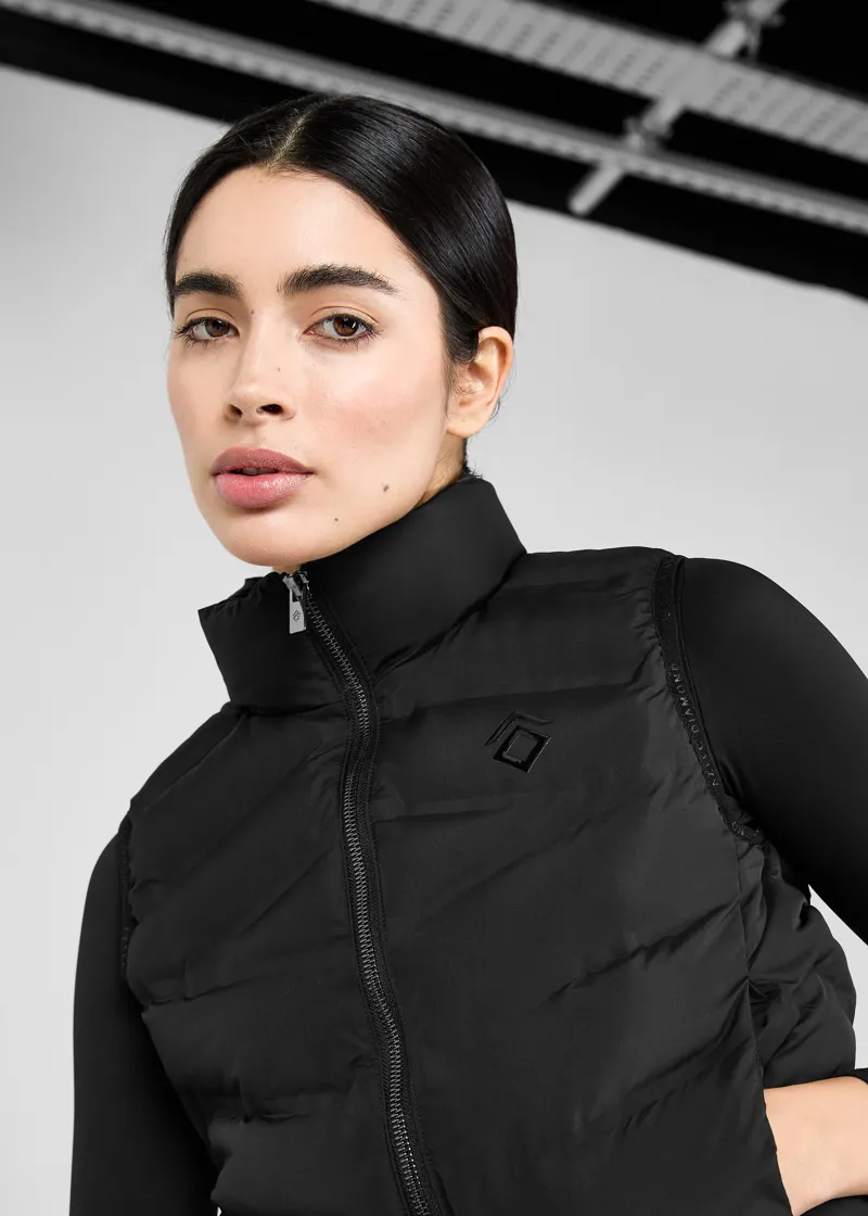 Aztec Diamond Black Lightweight Gilet-1