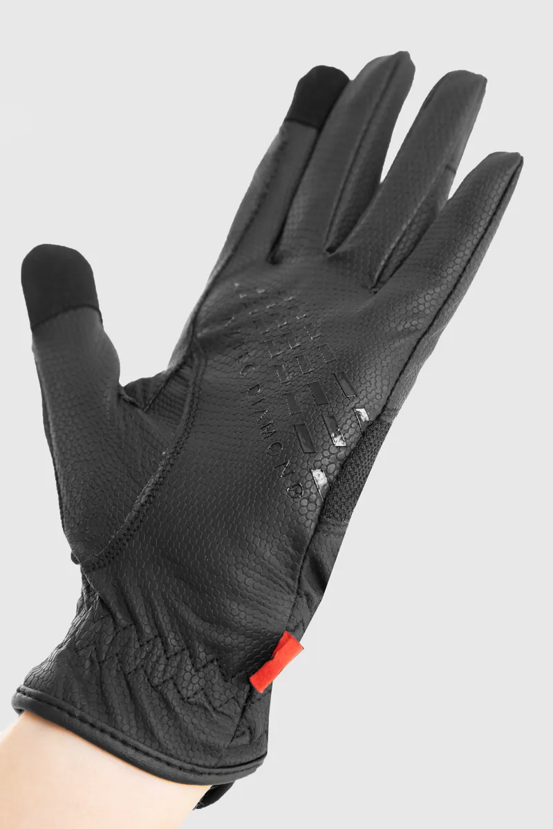 Aztec Diamond Patent Riding Gloves Black Standard-2
