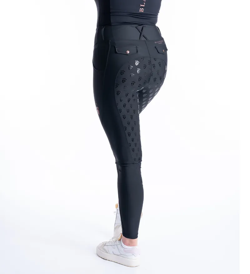 Blackfort Equestrian Black and Rose Gold Breggings-2