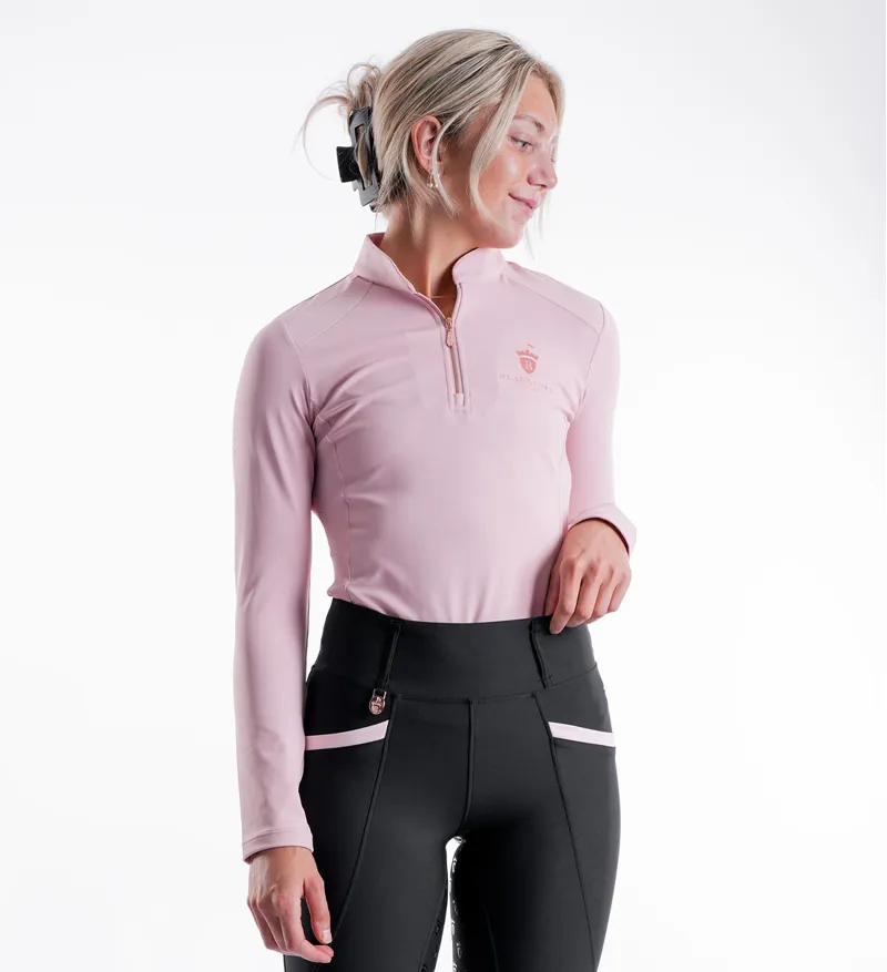 Blackfort Equestrian Blush Pink Cool Mesh Base Layer - Long Sleeve