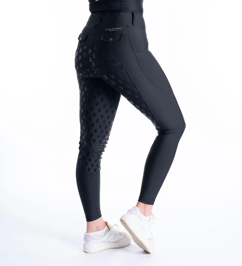 Blackfort Equestrian Black and Silver Breggings-2