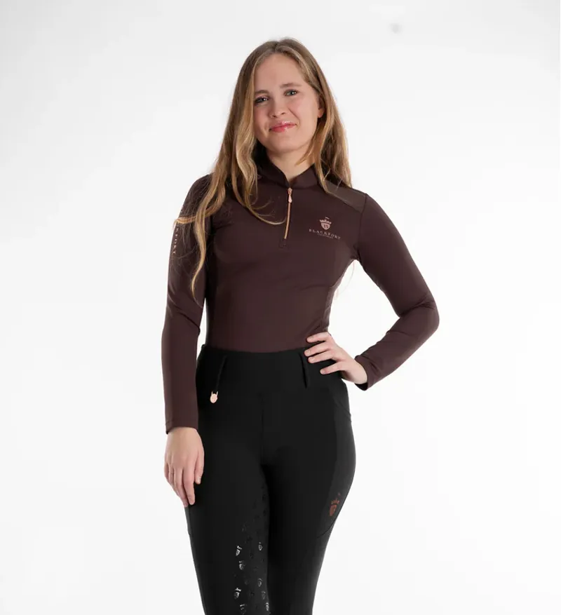 Blackfort Equestrian Chocolate Cool Mesh Base Layer Long Sleeve-2