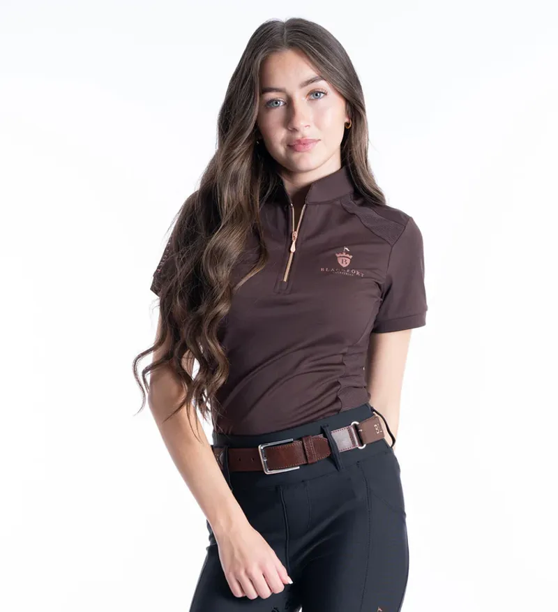 Blackfort Equestrian Chocolate Cool Mesh Base Layer - Short Sleeve