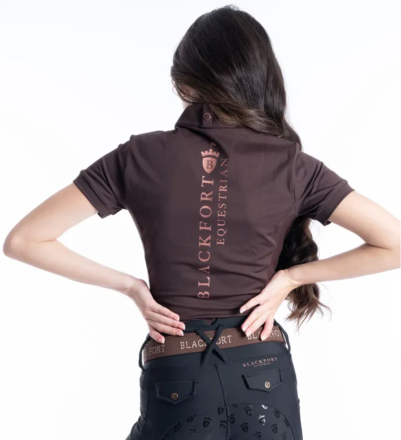 Blackfort Equestrian Chocolate Cool Mesh Base Layer - Short Sleeve-2