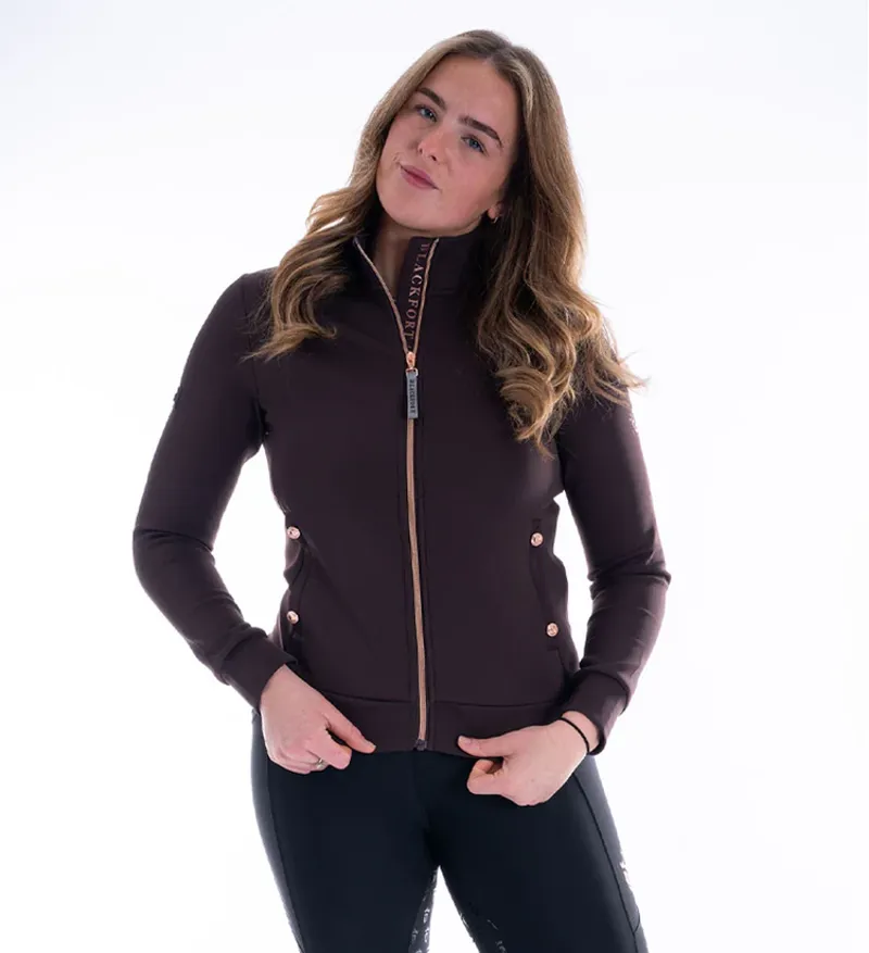 Blackfort Equestrian  Jenny Chocolate and Rose Gold Zip Up
