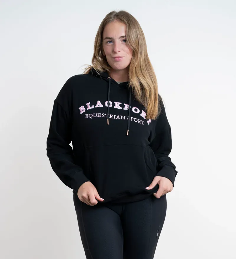 Blackfort Equestrian Grace Black and Pink Hoodie