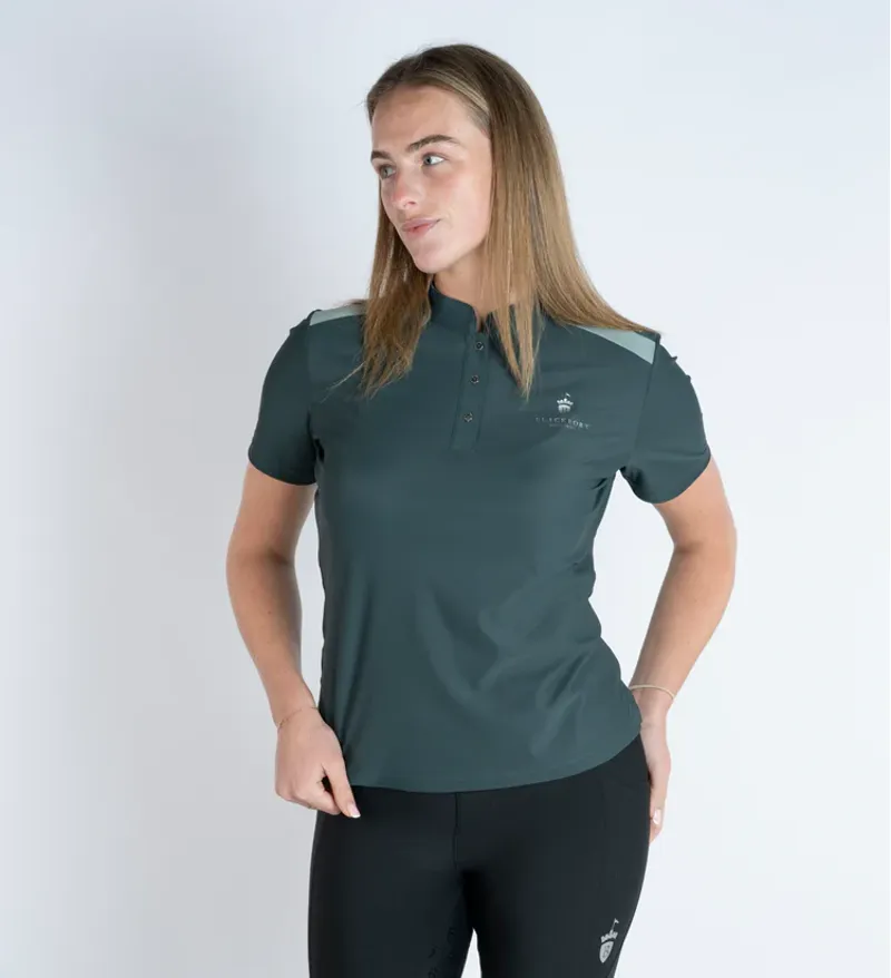 Blackfort Equestrian Astrid Green Tech Polo Shirt
