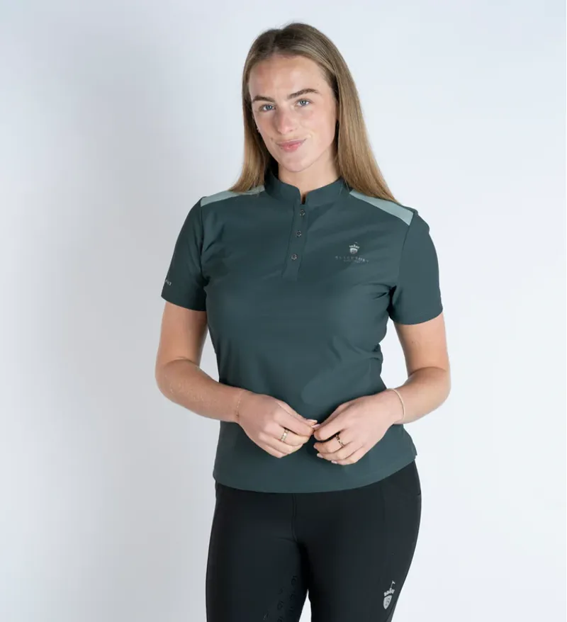 Blackfort Equestrian Astrid Green Tech Polo Shirt-1