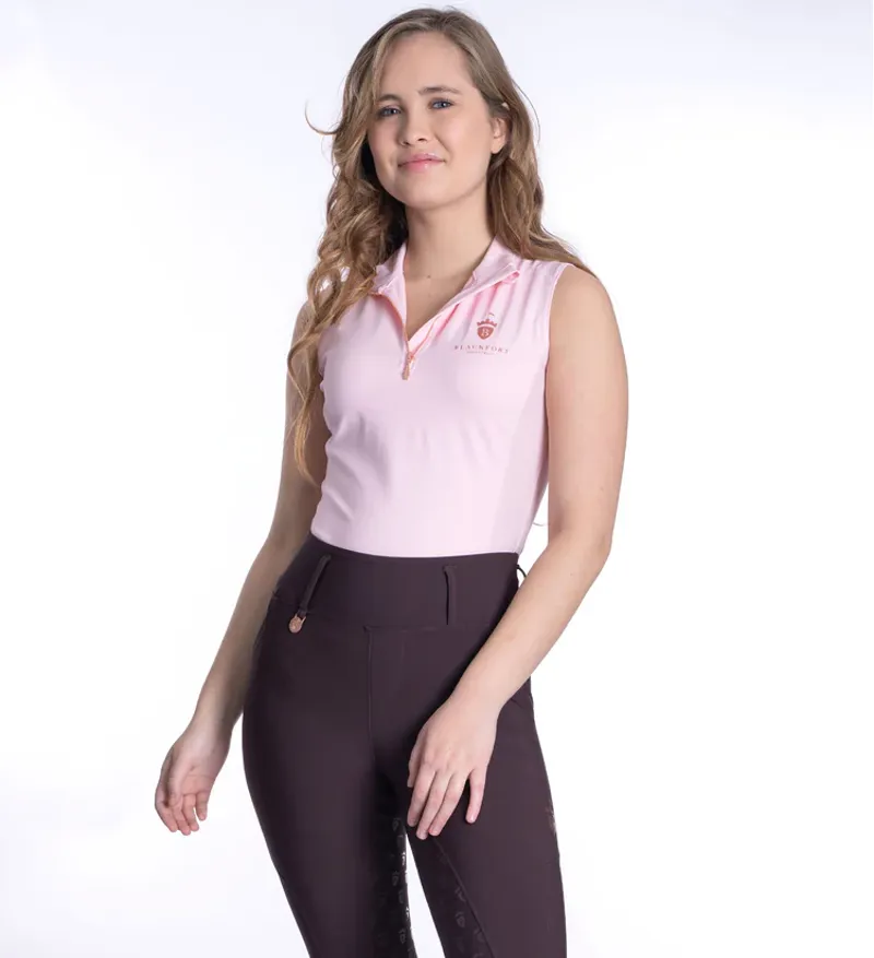 Blackfort Equestrian Blush Pink Mesh Base Layer - Sleeveless-1