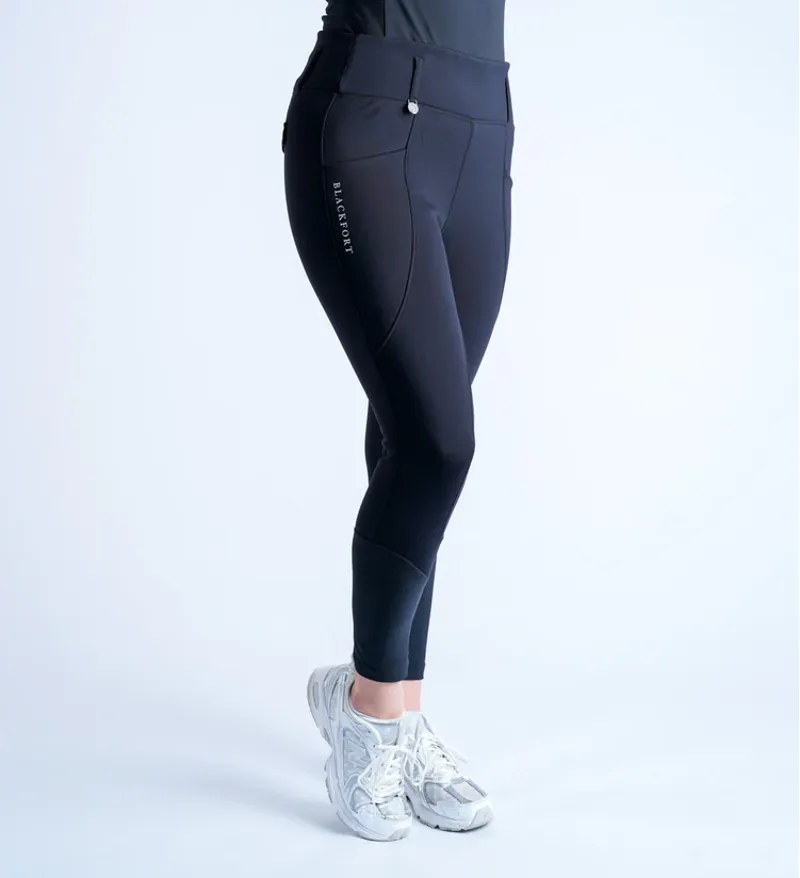 Blackfort Equestrian Black Non Silicone Thermafleece Winter Breggings 2.0-1