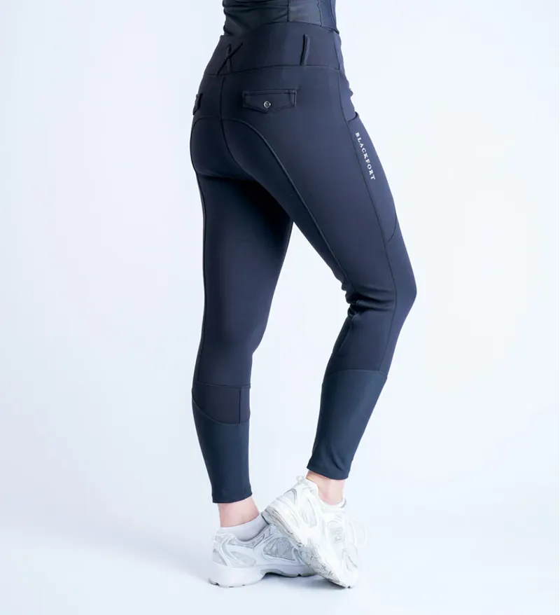 Blackfort Equestrian Black Non Silicone Thermafleece Winter Breggings 2.0-2