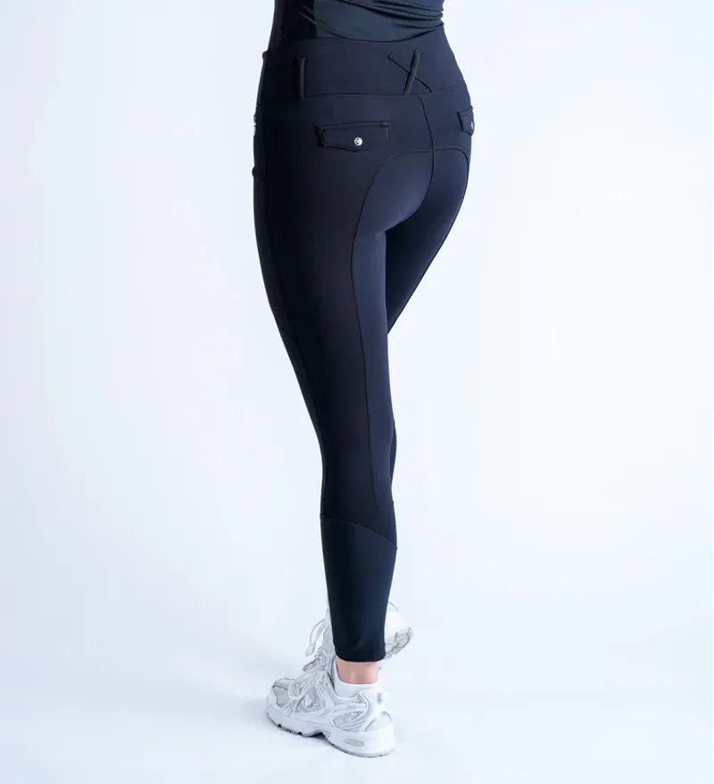 Blackfort Equestrian Black Non Silicone Thermafleece Winter Breggings 2.0-3