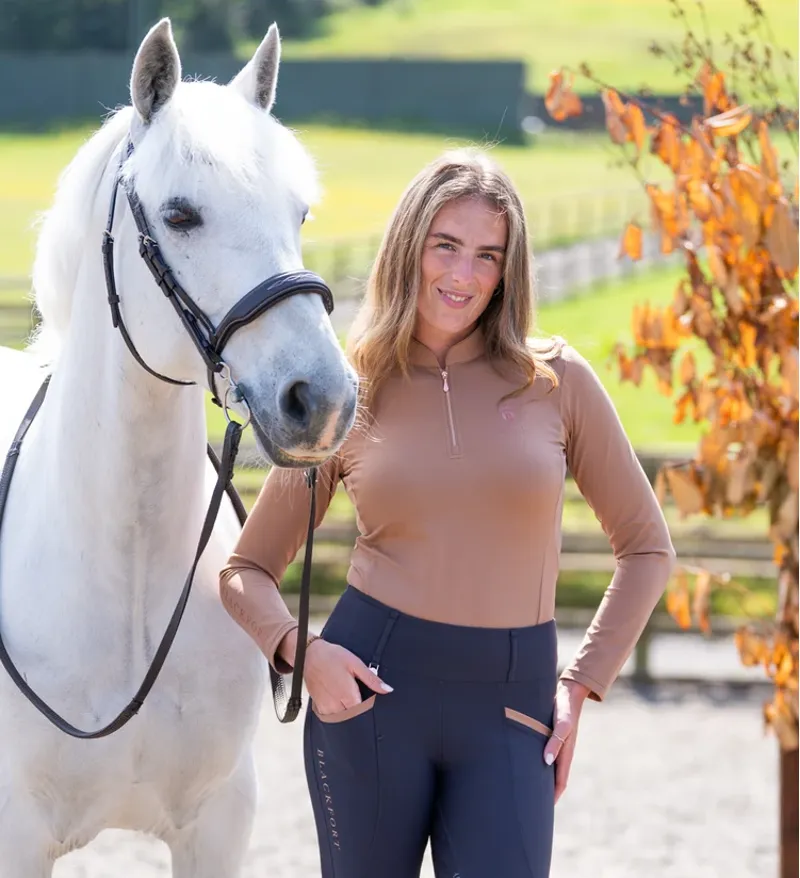 Blackfort Equestrian Caramel Cool Mesh Base Layer Long Sleeve-3